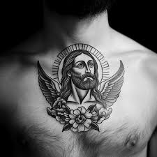 Jesus tatuering, Jesus tattoo.