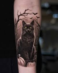 Katt tatuering, Cat tattoo.