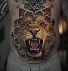 Lejon, tatuering, lion tattoo.