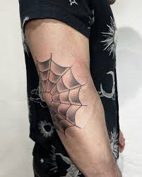 Spindel väv tatuering, Spider web tattoo.
