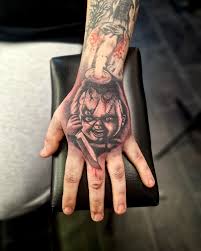 Chucky tatuering, Chucky tattoo.