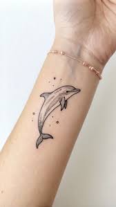 Delfin tatuering, Dolphin tattoo.