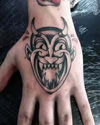 Djävuen tatuering, Devil tattoo.