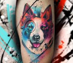 Hund tatuering, Dog tattoo.