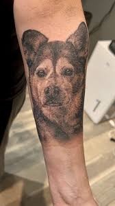 Hund tatuering, Dog tattoo.