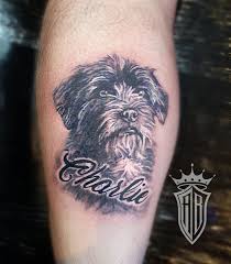 Hund tatuering, Dog tattoo.