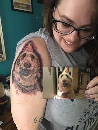 Hund tatuering, Dog tattoo.