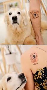 Hund tatuering, Dog tattoo.