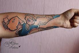 Karl alfred tatuering, Popeye tattoo.
