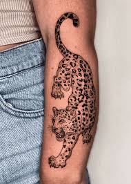 Leopard tattoo, leopard tatuering.