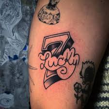 Lucky NR 7 tatuering, Lucky NR 7 Tattoo.