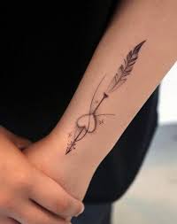 Pilbåge tatuering, Arrow tattoo.
