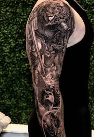 Mikael dräper lucifer tatuering, Michael slay lucifer tattoo.