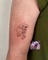 Hund tatuering, Dog tattoo.