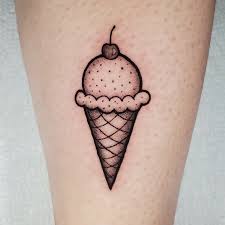 Glass tatuering, Ice cream tattoo.