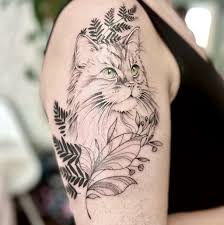 Katt tatuering, Cat tattoo.