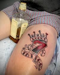 Lucky NR 7 tatuering, Lucky NR 7 Tattoo.