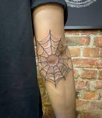 Spindel väv tatuering, Spider web tattoo.