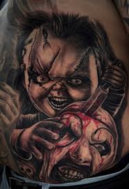 Chucky tatuering, Chucky tattoo.
