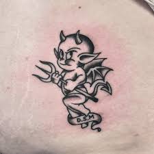 Djävuen tatuering, Devil tattoo.
